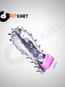 Shark Crystal Condom Sleeve with Vibration Mode - Adults Product Kart