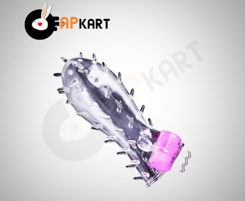 Shark Crystal Condom Sleeve with Vibration Mode - Adults Product Kart