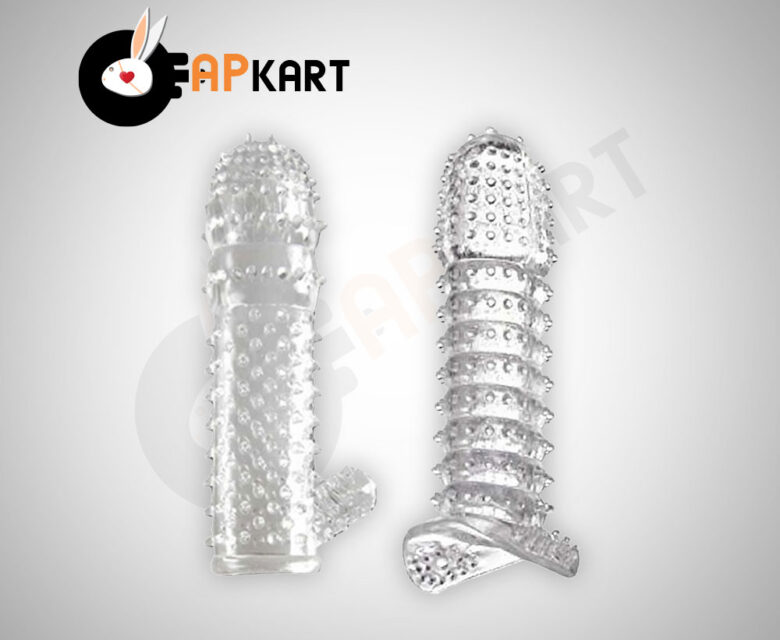 Crystal Silicone Dotted Ribbed Clear Reusable Condom Penis Sleeve Adult Sexy Toy - Adults Product Kart 2