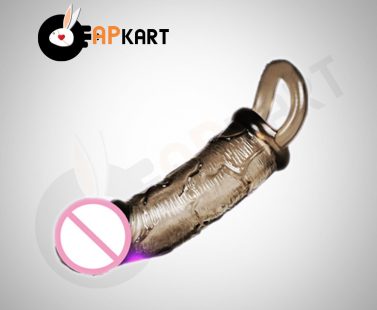 Grey Colour Flexible Soft Penis Sleeve With Cock Ring Men's Sex Toy - Adults Product Kart