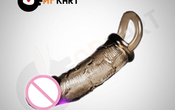 Grey Colour Flexible Soft Penis Sleeve With Cock Ring Men's Sex Toy - Adults Product Kart