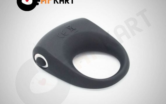 Lux Black Silicone Vibrator Cockring Men Black - Adults Product Kart