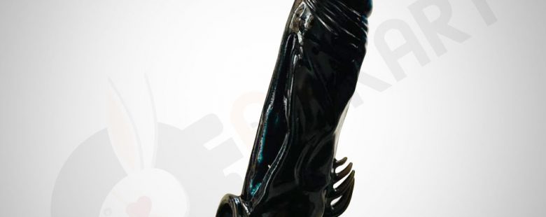 Male Shark Blak Penis Extender Vibrator Soft Reusable Condom Sleeve - Adults Product Kart