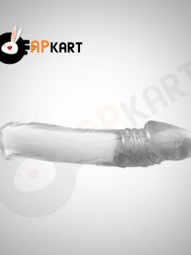 Reusable Transparent Penis Sleeve Extender Cock Enlarger Silicone Extension Condom Male Sex Toys - Adults Product Kart