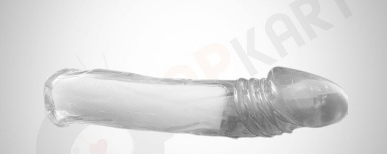 Reusable Transparent Penis Sleeve Extender Cock Enlarger Silicone Extension Condom Male Sex Toys - Adults Product Kart