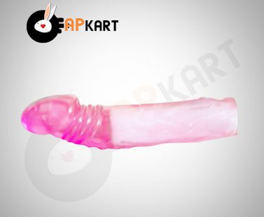 Reusable Pink Penis Sleeve Extender Cock Enlarger Silicone Extension Condom Male Sex Toys - Adults Product Kart
