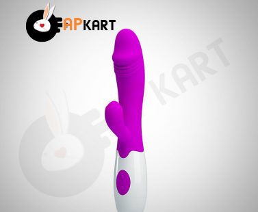 30 Speed Dick-Head Clit & Puss G Spot Rabbit Vibrator Dildo-1
